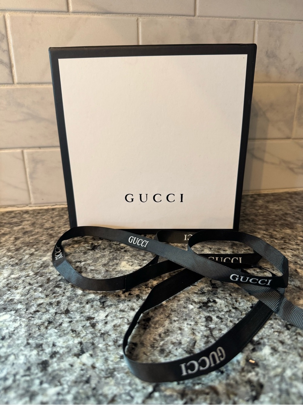 Gucci Black Ribbon Box Accessory - Luxury Gift Presentation